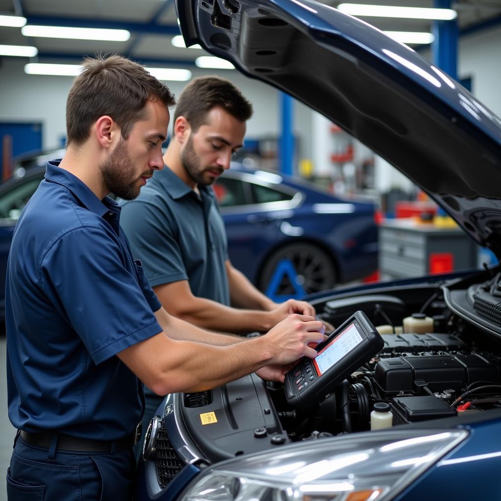 ASE Certified Technicians Working in a Sunrise Florida Auto Repair Shop