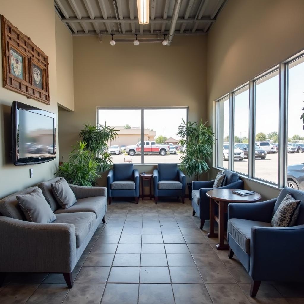 Clean and Comfortable Auto Repair Shop Waiting Area in Temple, TX