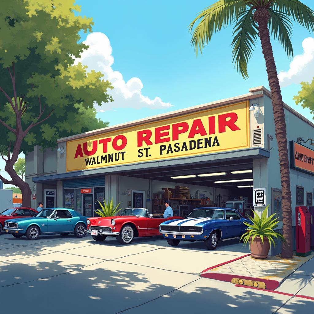 Auto repair shop located on Walnut St in Pasadena