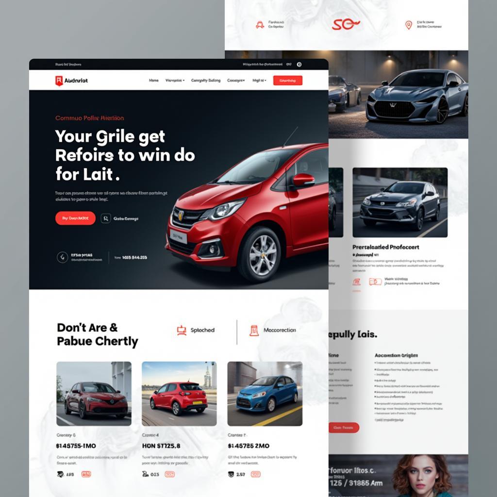 Modern Auto Repair Website Design