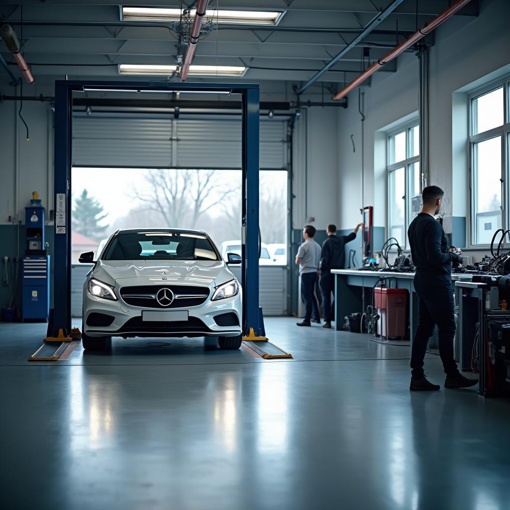 Modern auto service garage in Blankenfelde