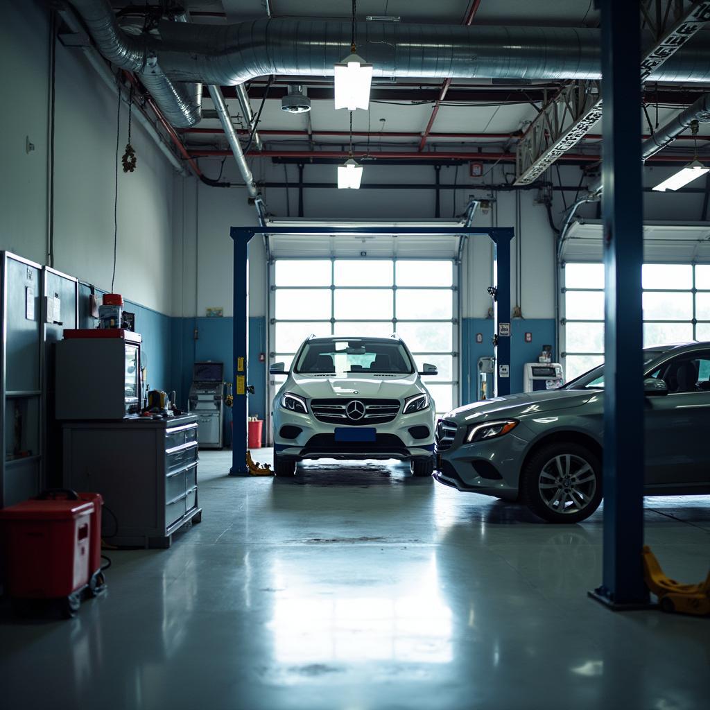 Modern auto service center interior in Chantilly