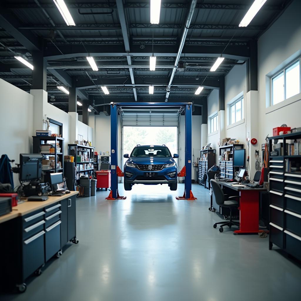 Modern and Clean Auto Service Center Interior in Rushland