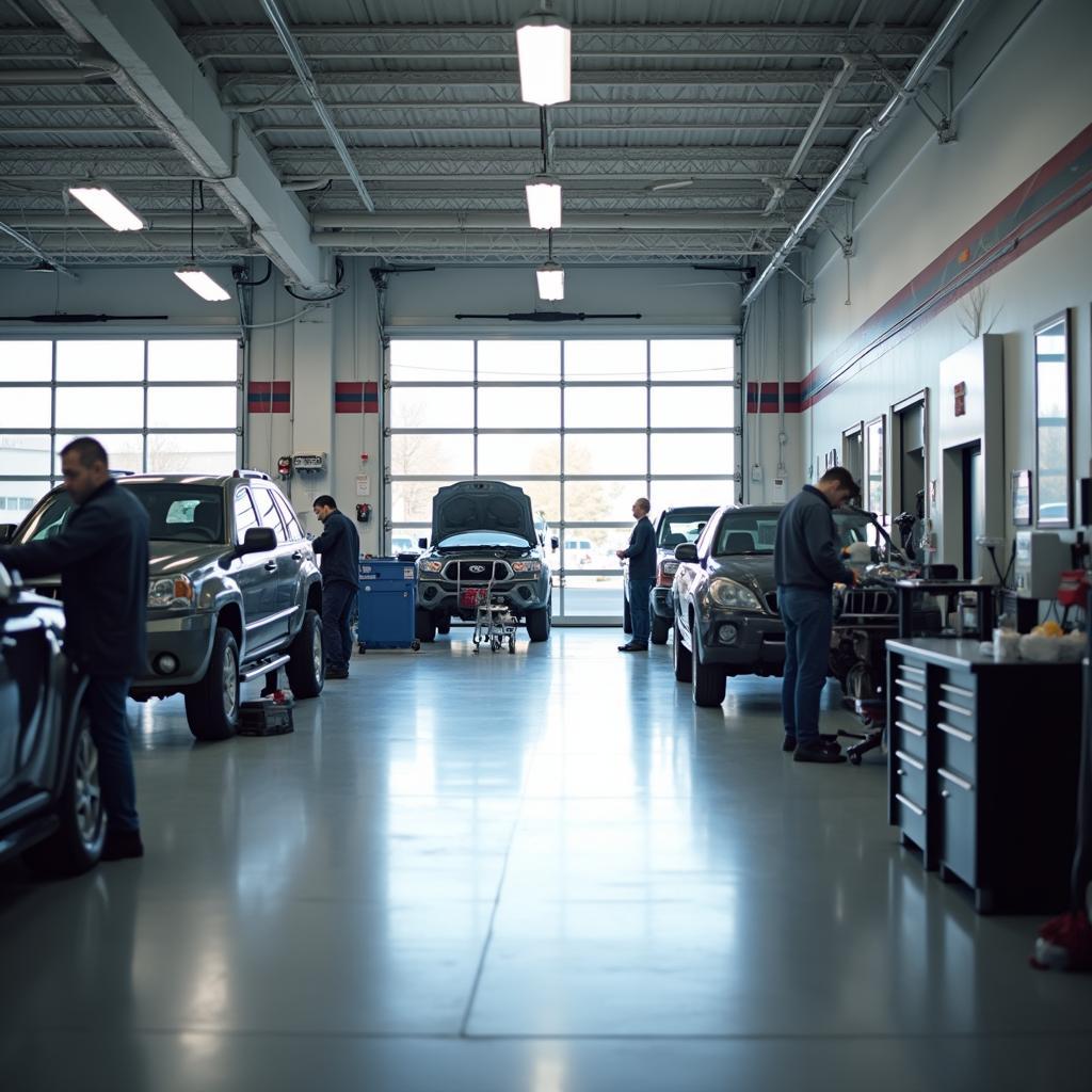 Modern auto service center facility in Spokane, WA