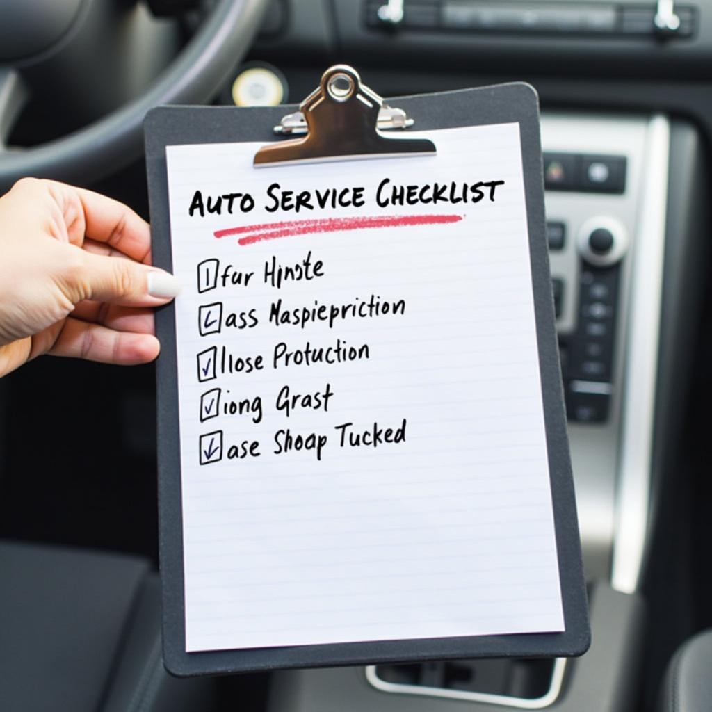 Auto Service Checklist