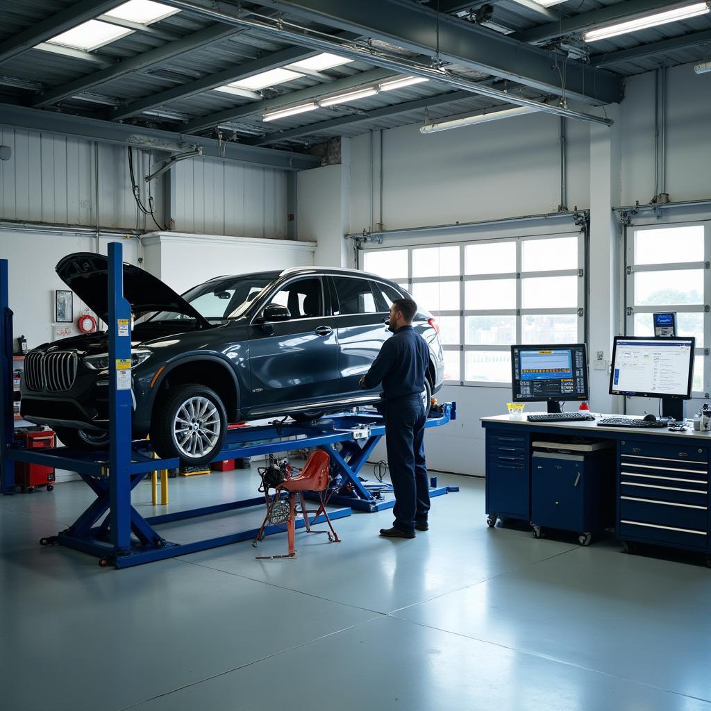 Modern auto service shop in Colmar