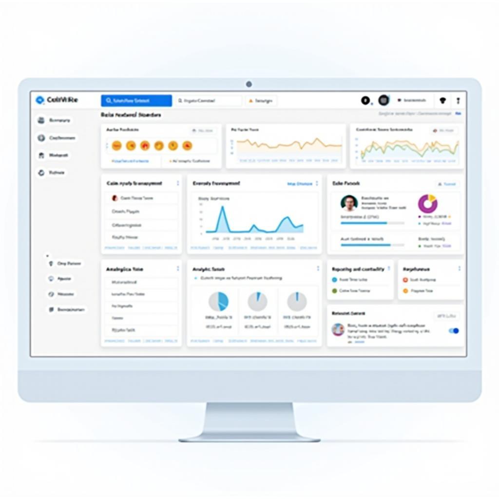 Modern auto service contract software dashboard