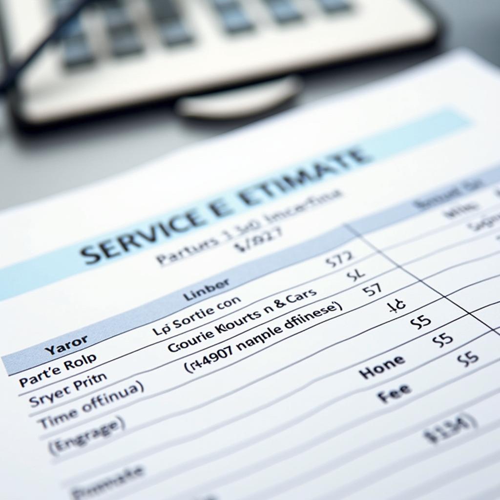 Understanding a Detailed Auto Service Estimate