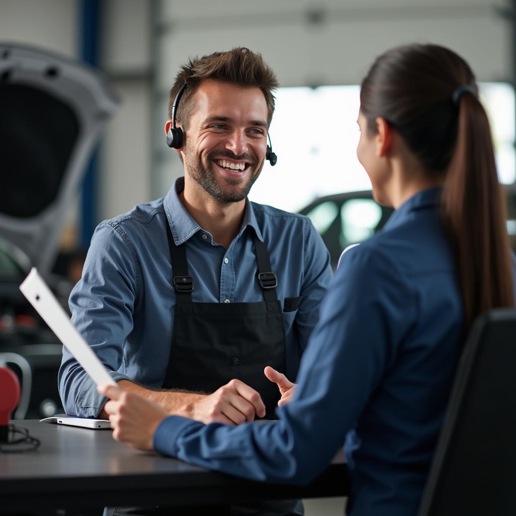 Customer Support at Auto Service Center