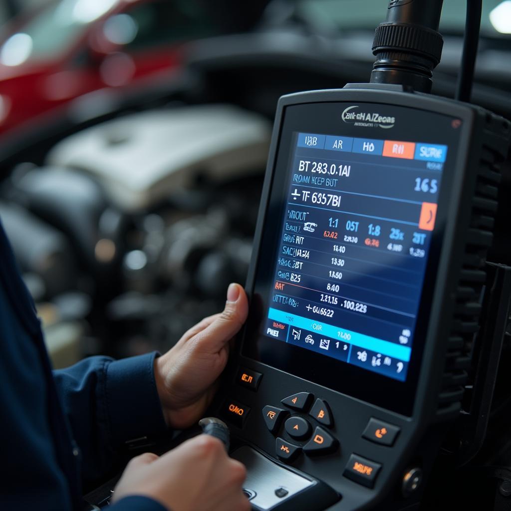 Modern engine diagnostics equipment used in an auto service center in Fairfield CT