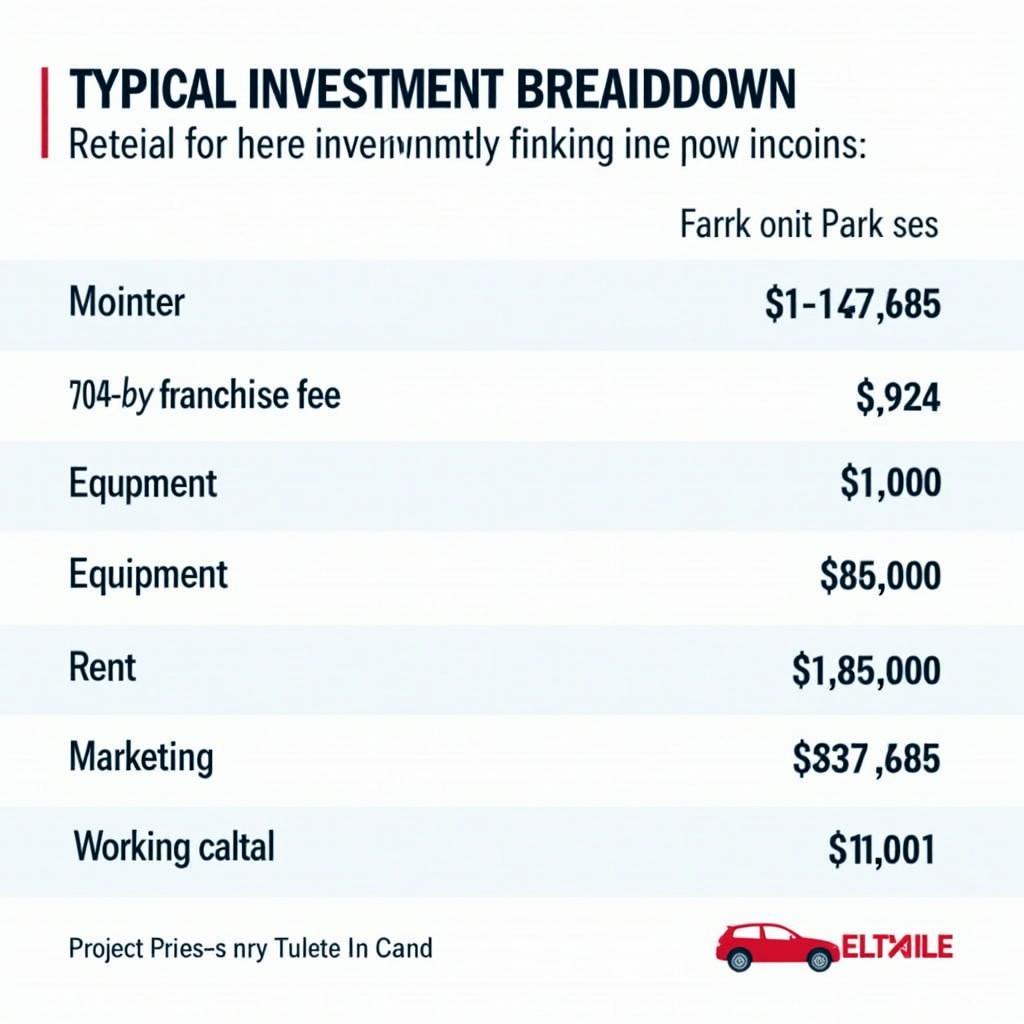 Investment in an auto service franchise