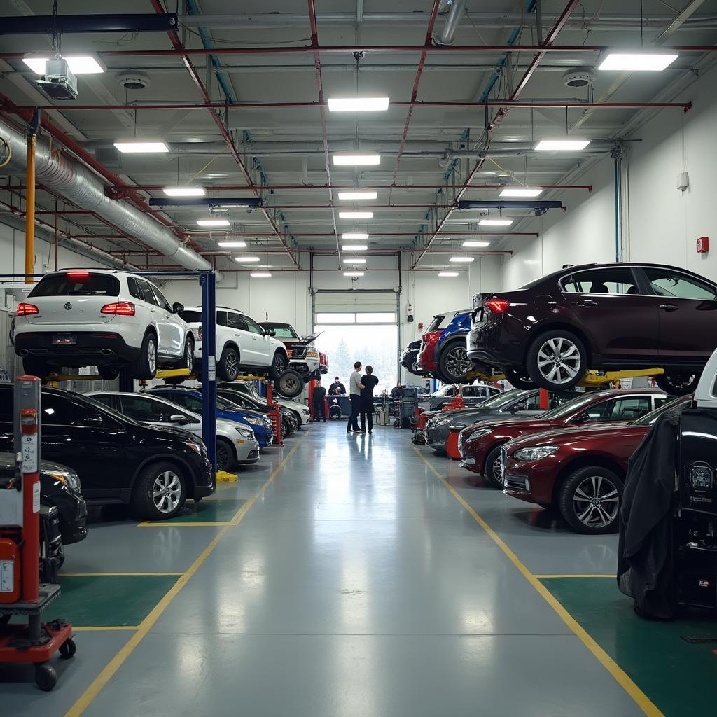 Modern auto service garage in Gander