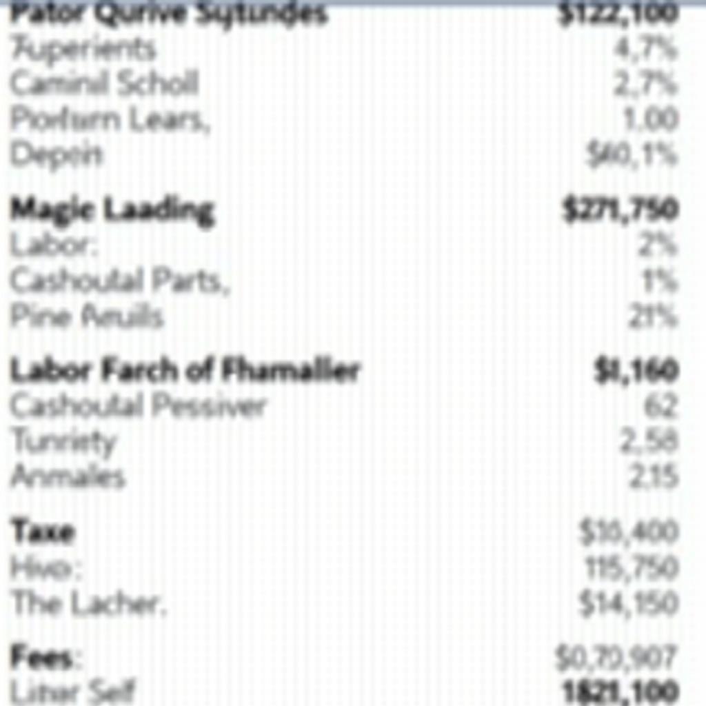 Detailed Breakdown of an Auto Service Invoice