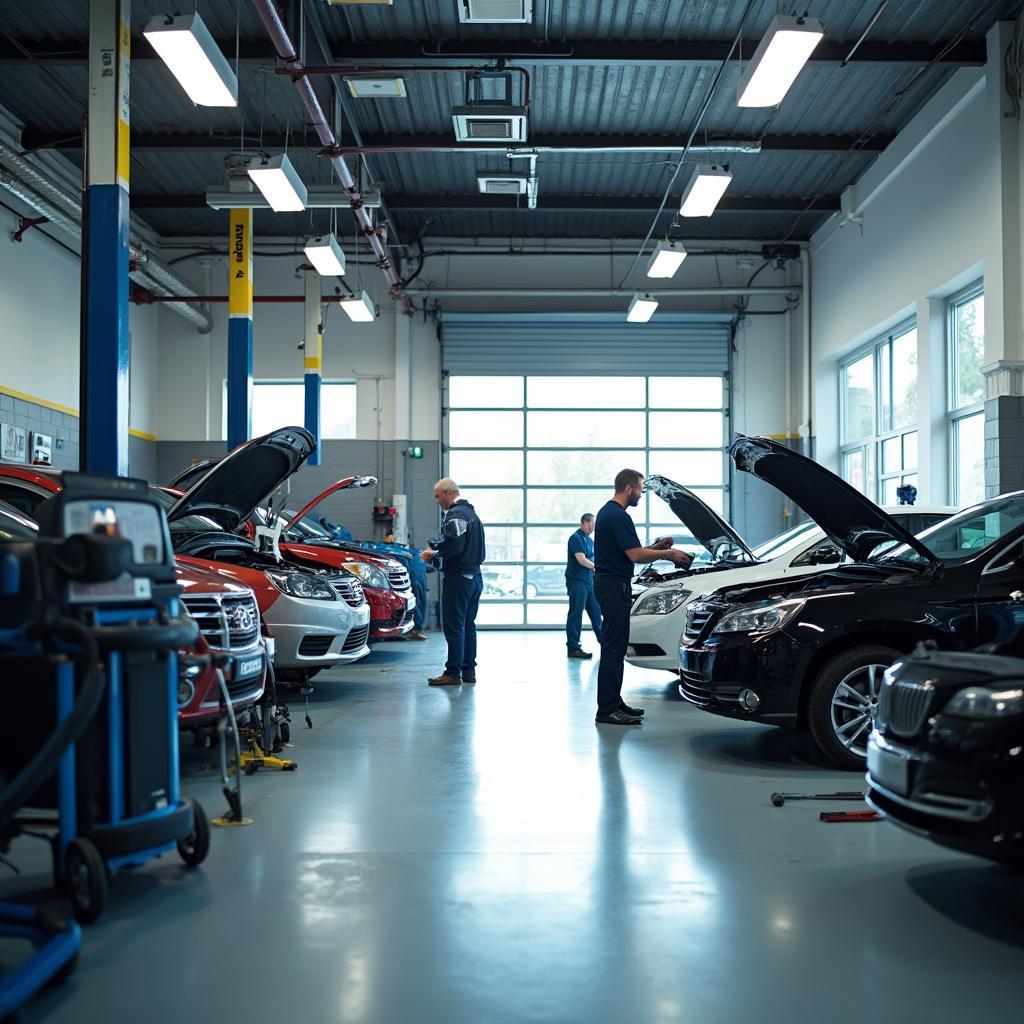 Modern and well-equipped auto service garage in Koppejan