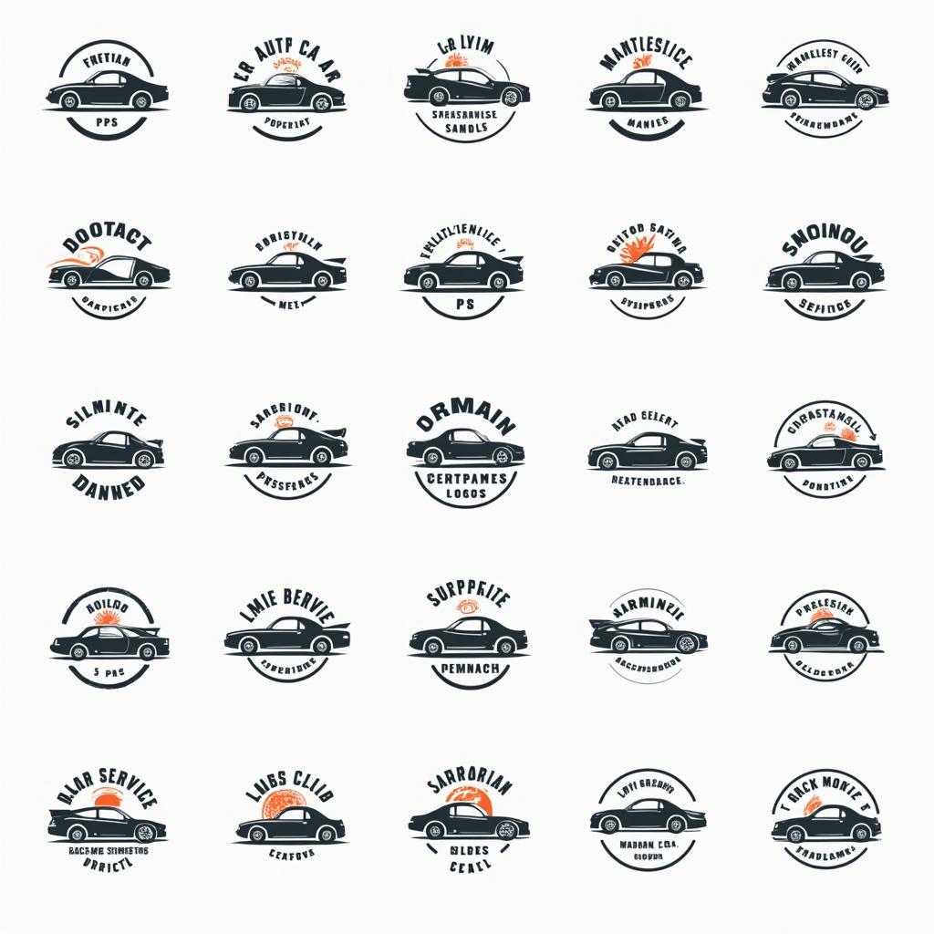 Auto Service Logo PSD Templates