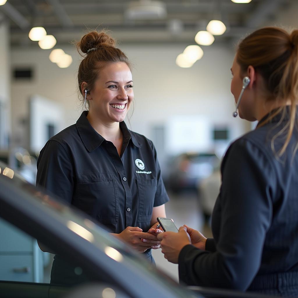 Customer service representative at an auto service center in Madison, SD