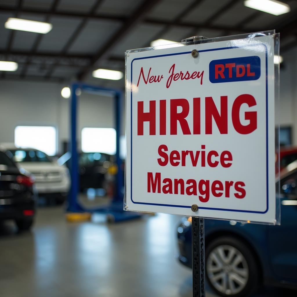 Auto Service Manager Job Market in NJ