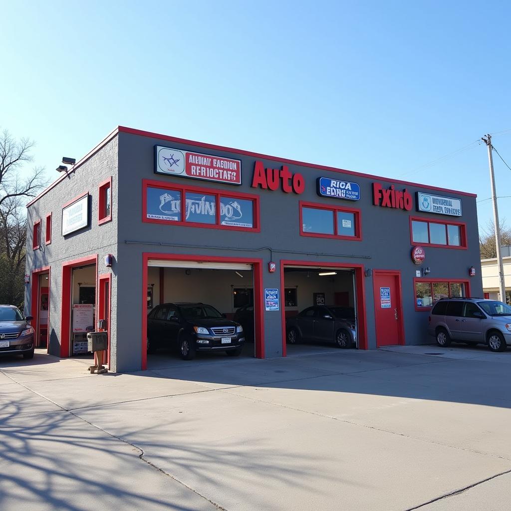 Auto service shop exterior for sale