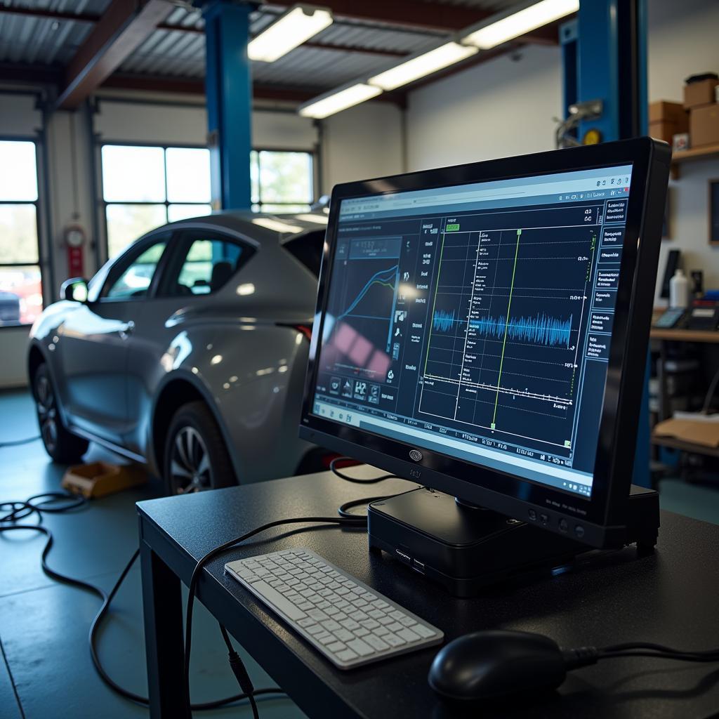 Car Diagnostics at Auto Service Shop