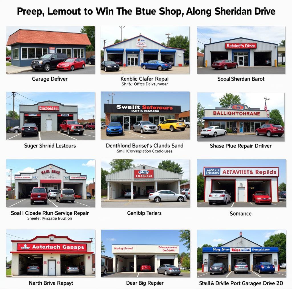 Various Auto Service Shops on Sheridan Drive