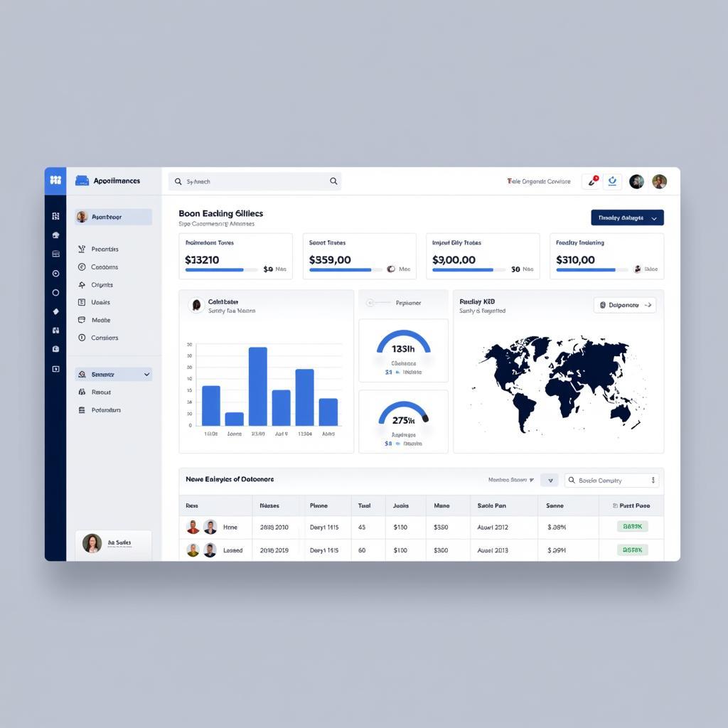 Modern Auto Service Software Dashboard