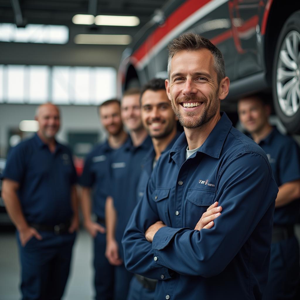 Team of auto service professionals in Ramstein