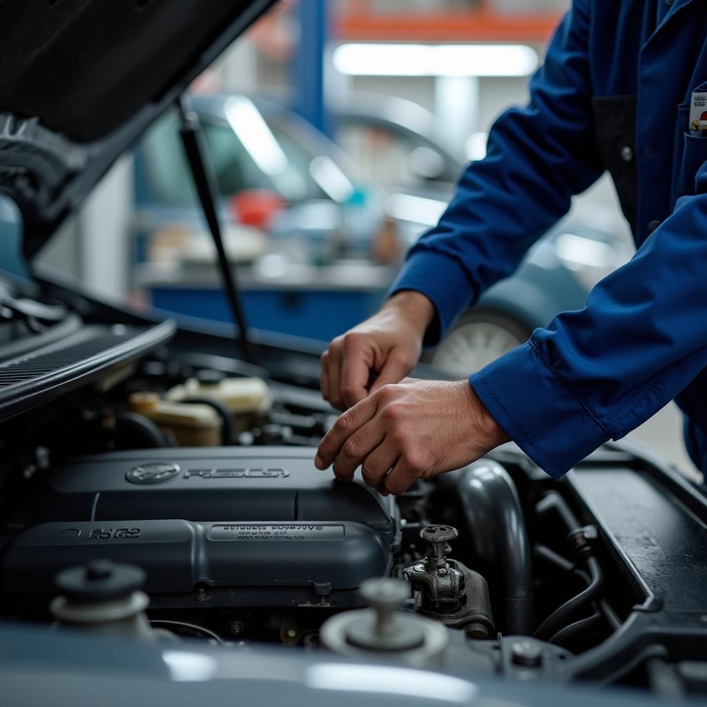 Auto Service Technician Working in Hurricane