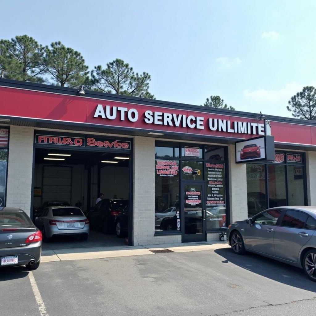 Auto Service Unlimited Shop Front in Alpharetta