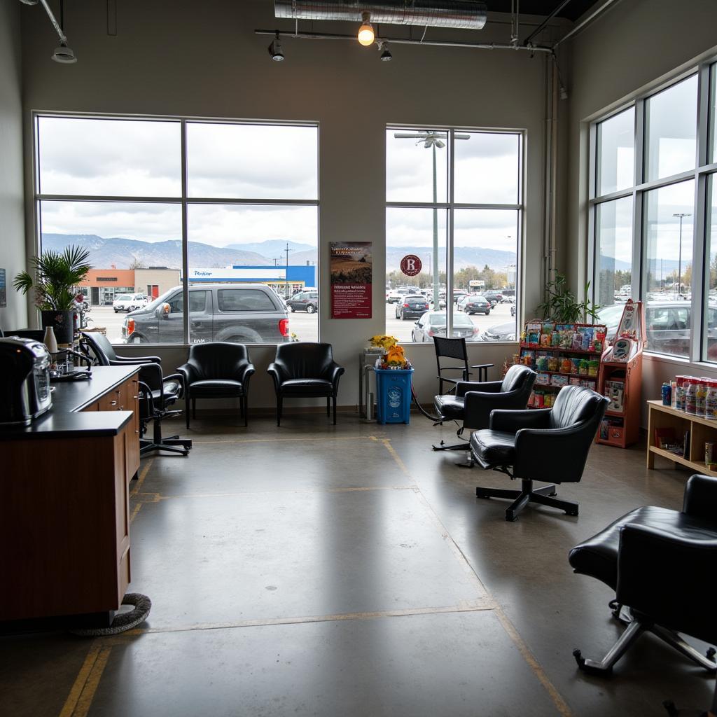 Comfortable waiting area of an auto service center in Spokane Valley