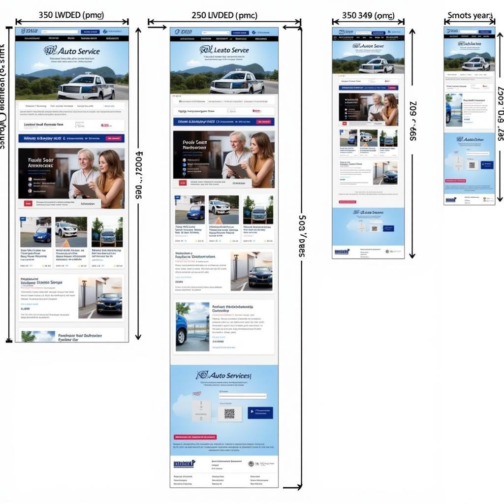Auto Service Website Banner Size and Placement