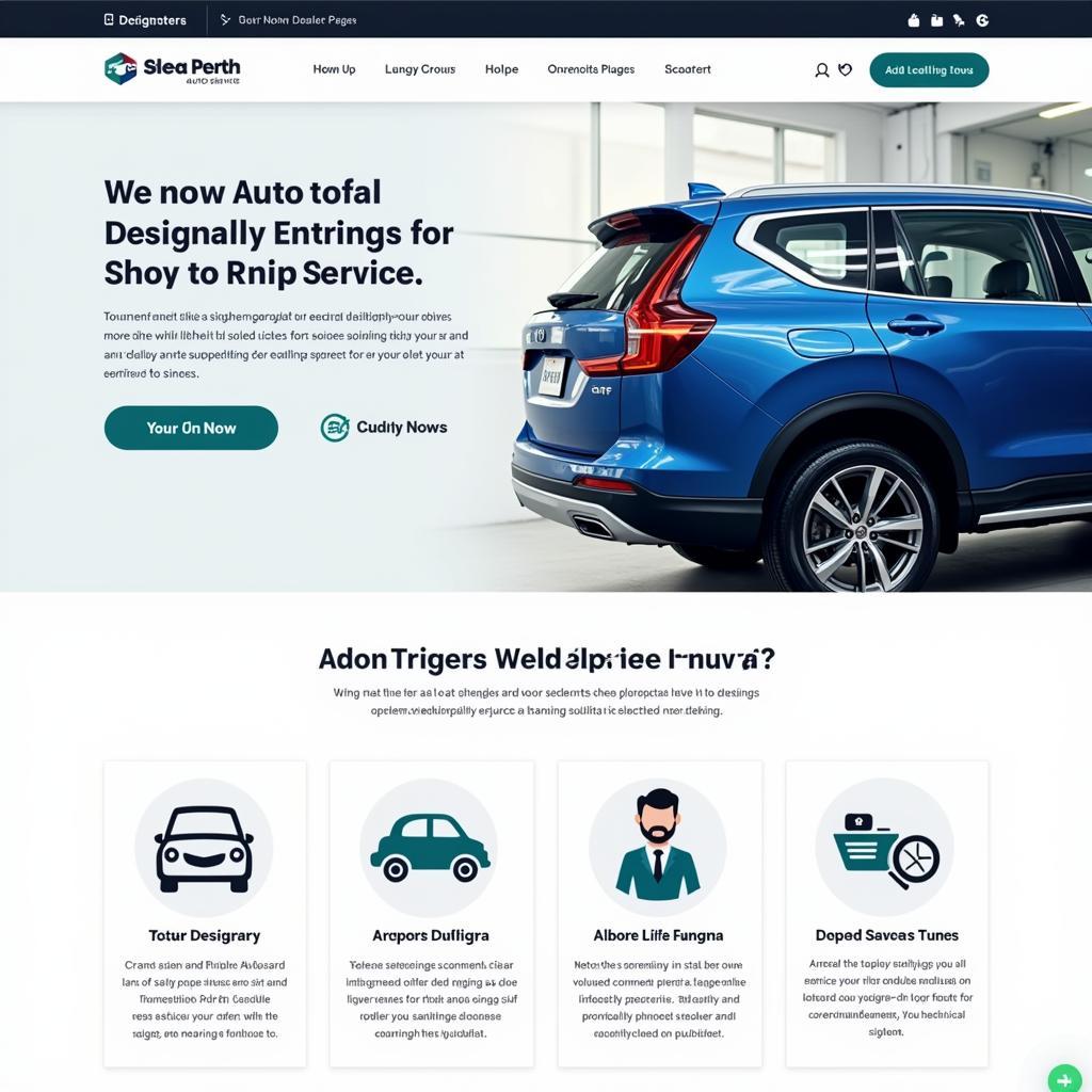 Auto Service Website Homepage