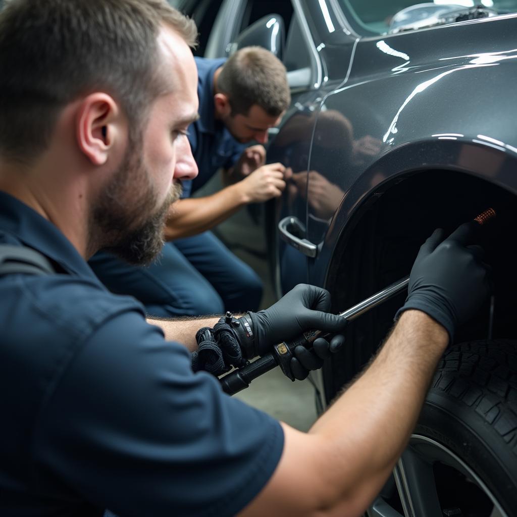 Auto Services Unlimited Technician at Work