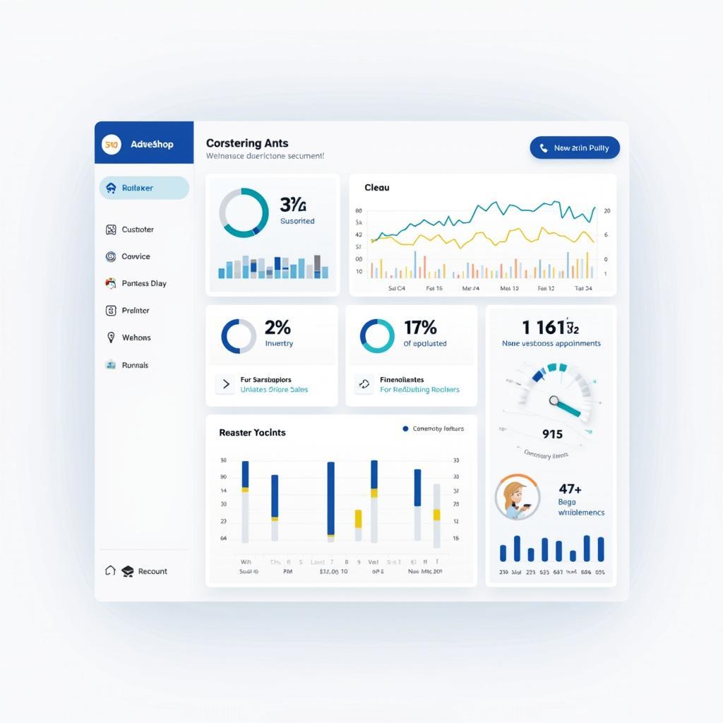 Modern Auto Shop POS System Dashboard