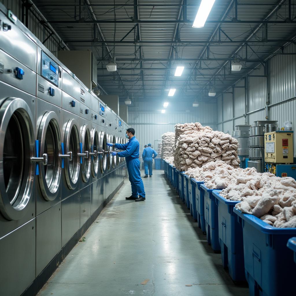 Inside an Auto Shop Rag Cleaning Facility