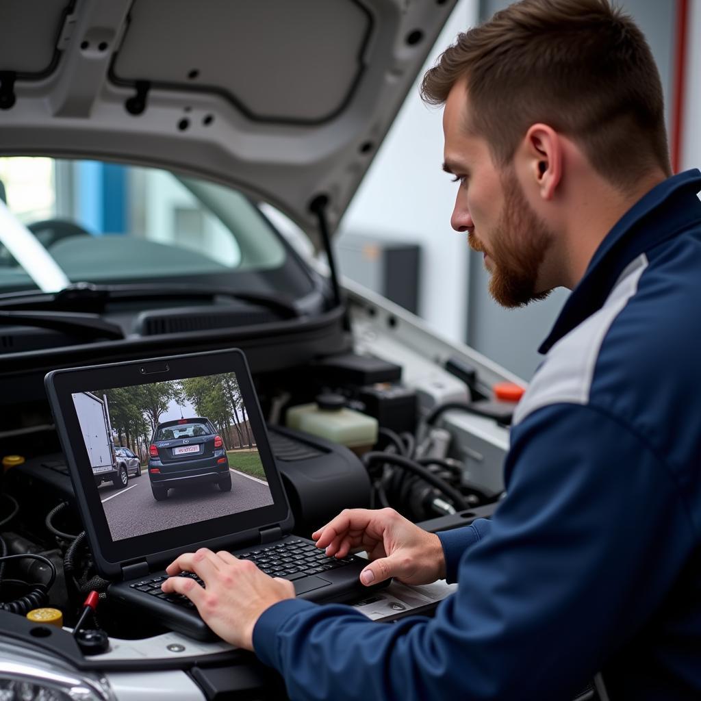 Auto Technician Diagnosing Car Problem in Jonesboro, AR