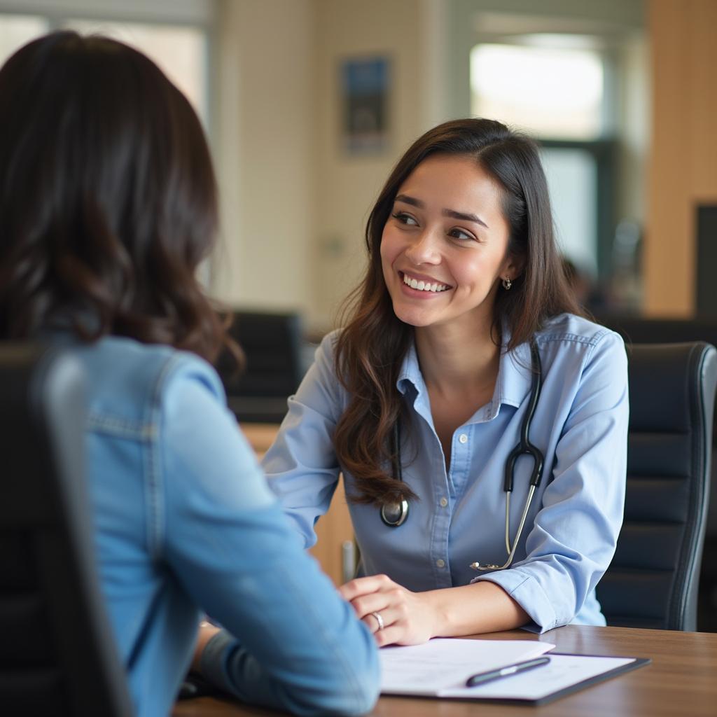 Auto Title Service Representative Assisting Client