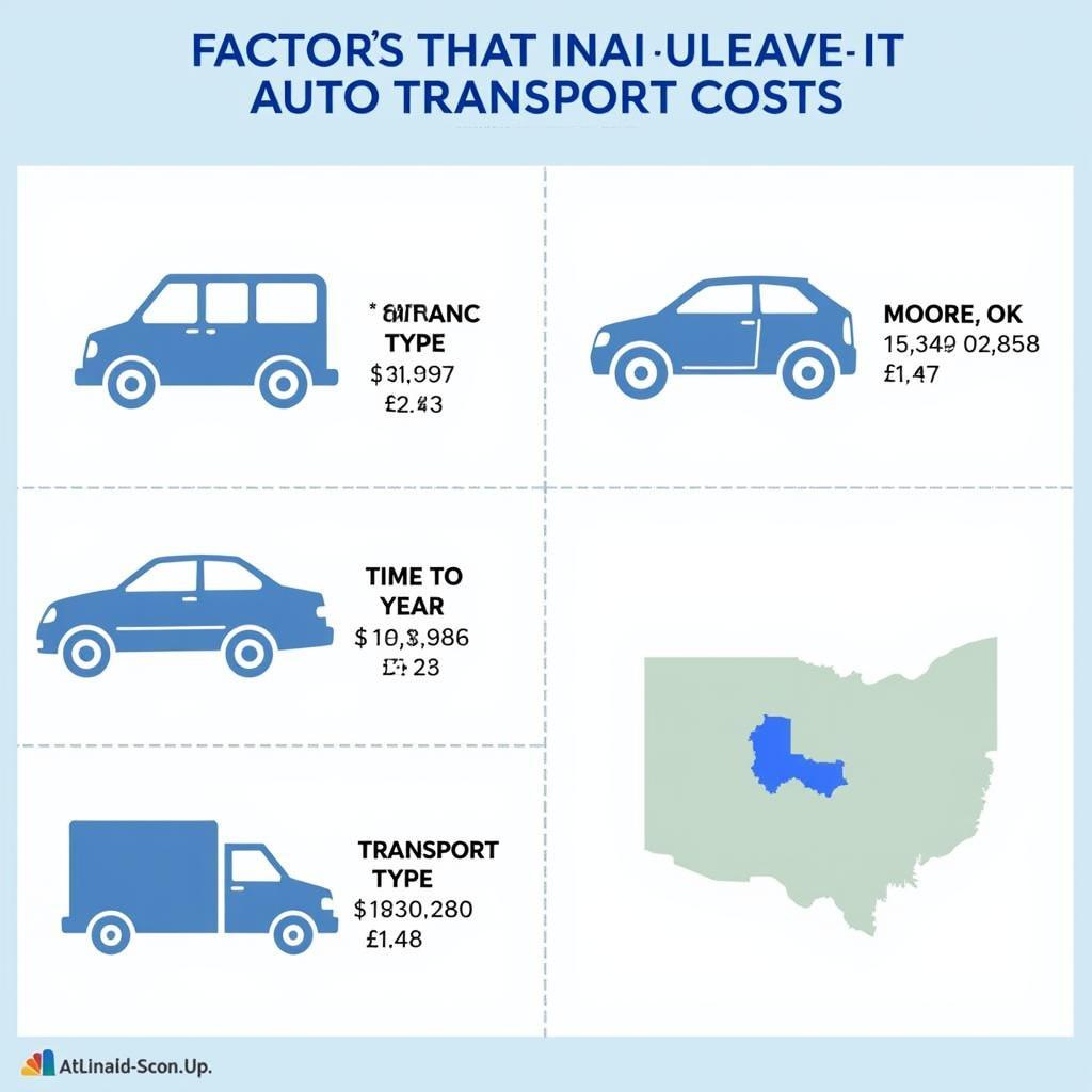 Factors affecting auto transport costs in Moore, OK