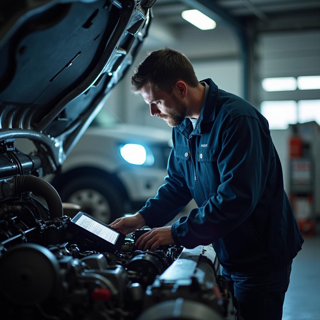 Auto Truck Service Center Inspection