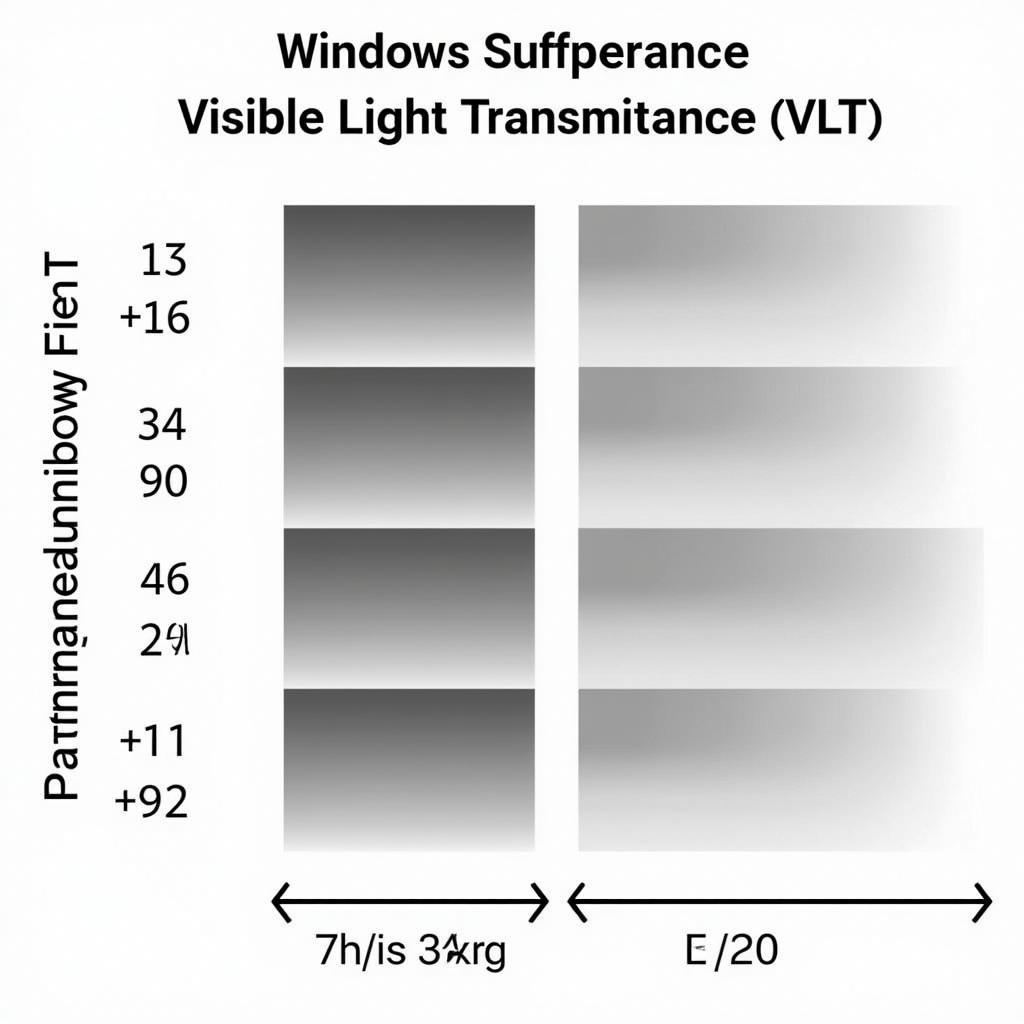 Different shades of car window tint