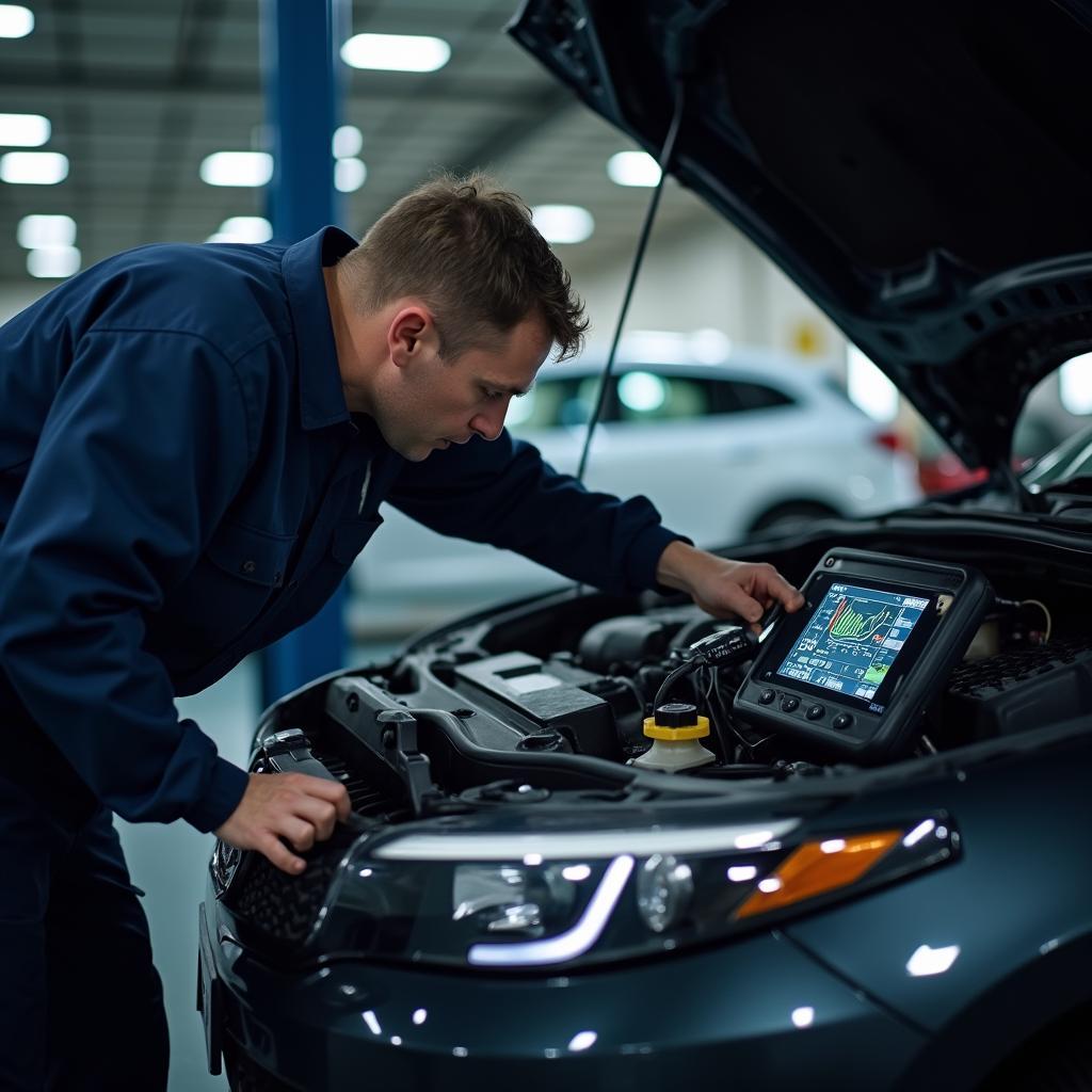 Modern car diagnostics equipment