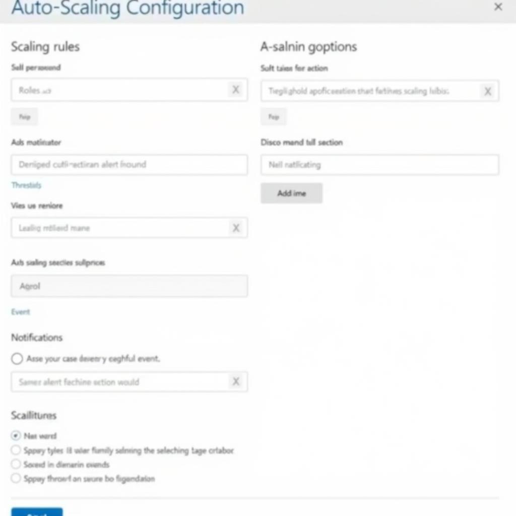 Azure Portal Auto Scaling Configuration Screenshot