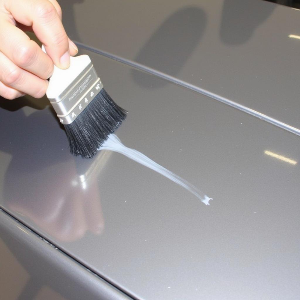 Repairing a Base Coat Scratch with Touch-up Paint