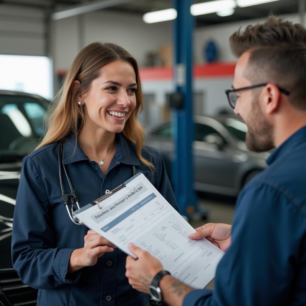 Bastone Service Advisor Talking to Customer