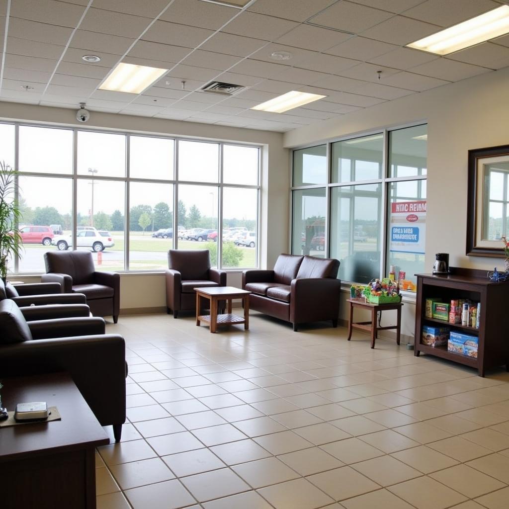 Comfortable customer waiting area at Beckley Auto Mall service center