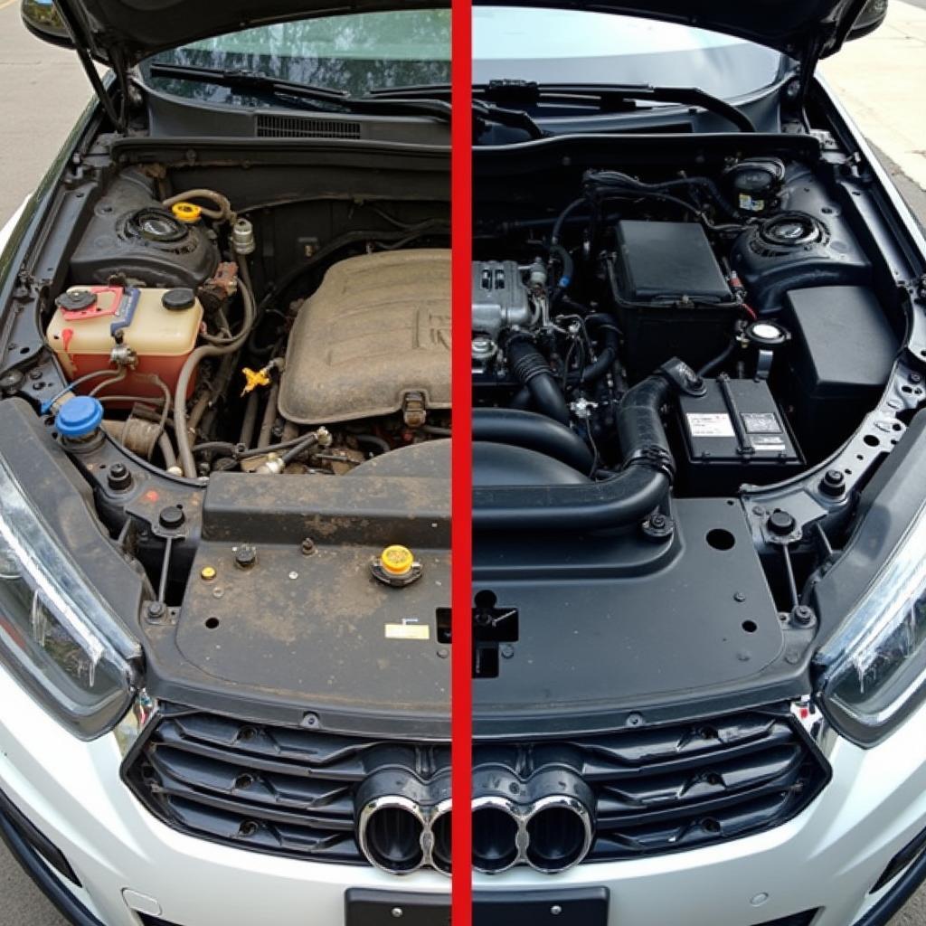 Before and After Engine Repair