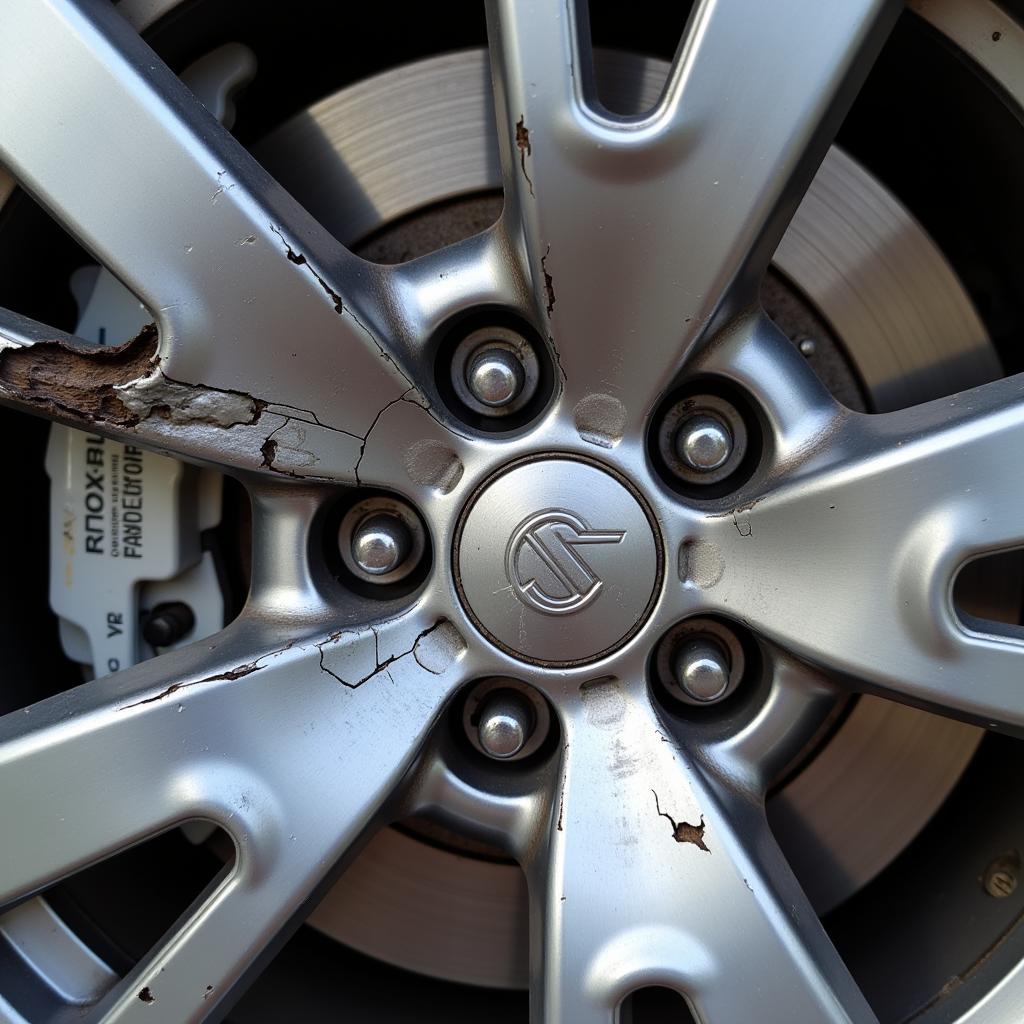 Bent Alloy Wheel Damage Assessment