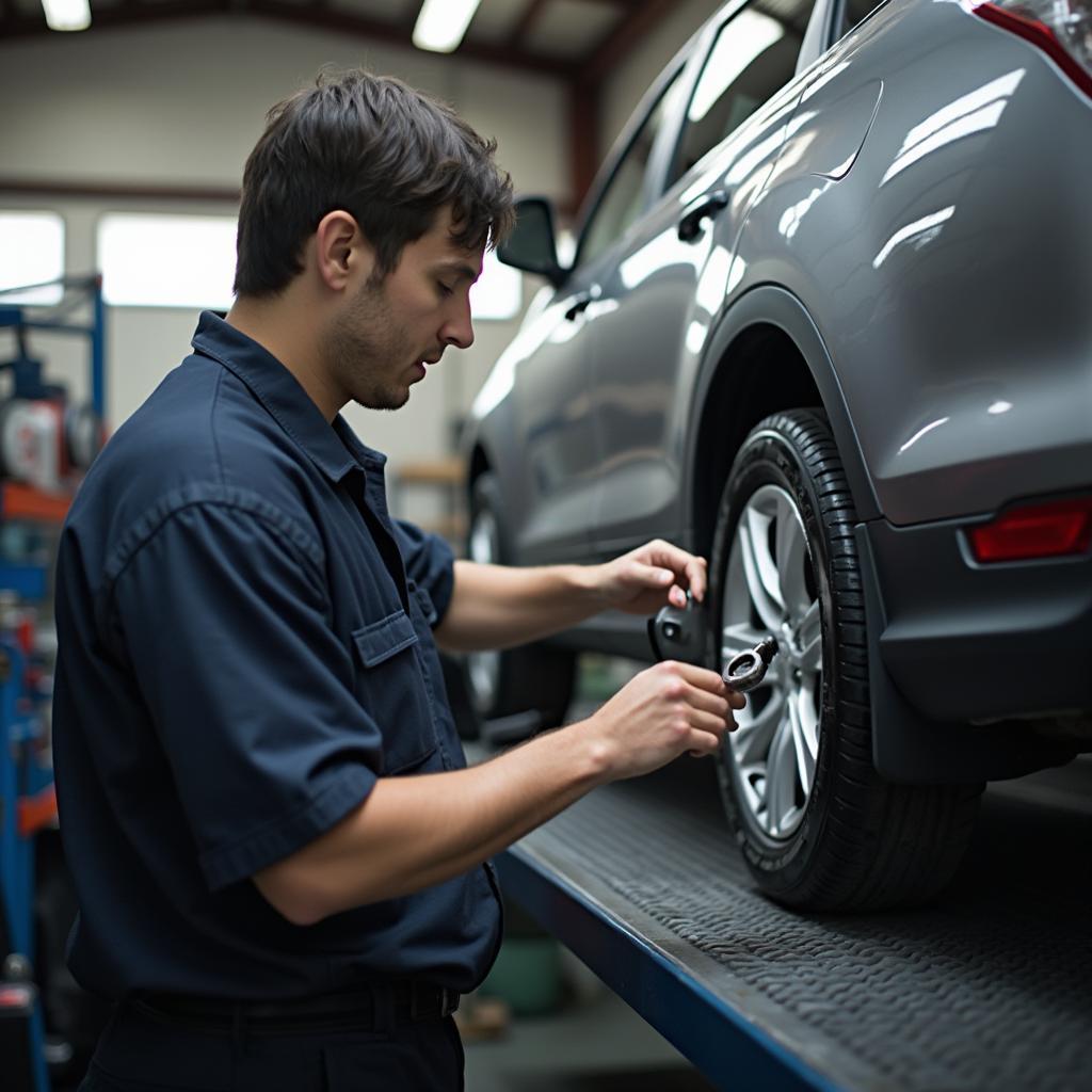 Berdines Auto Service Technician at Work