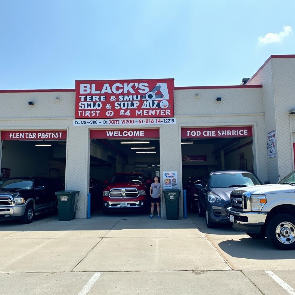 Modern and inviting shop front of Black's Tire & Auto Services in Florence, SC