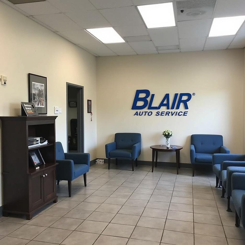 Clean and comfortable waiting area at Blair Auto Service