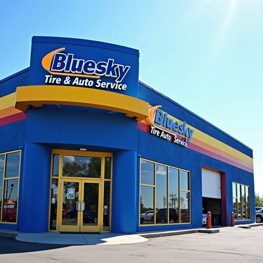 Modern and welcoming auto service shop front